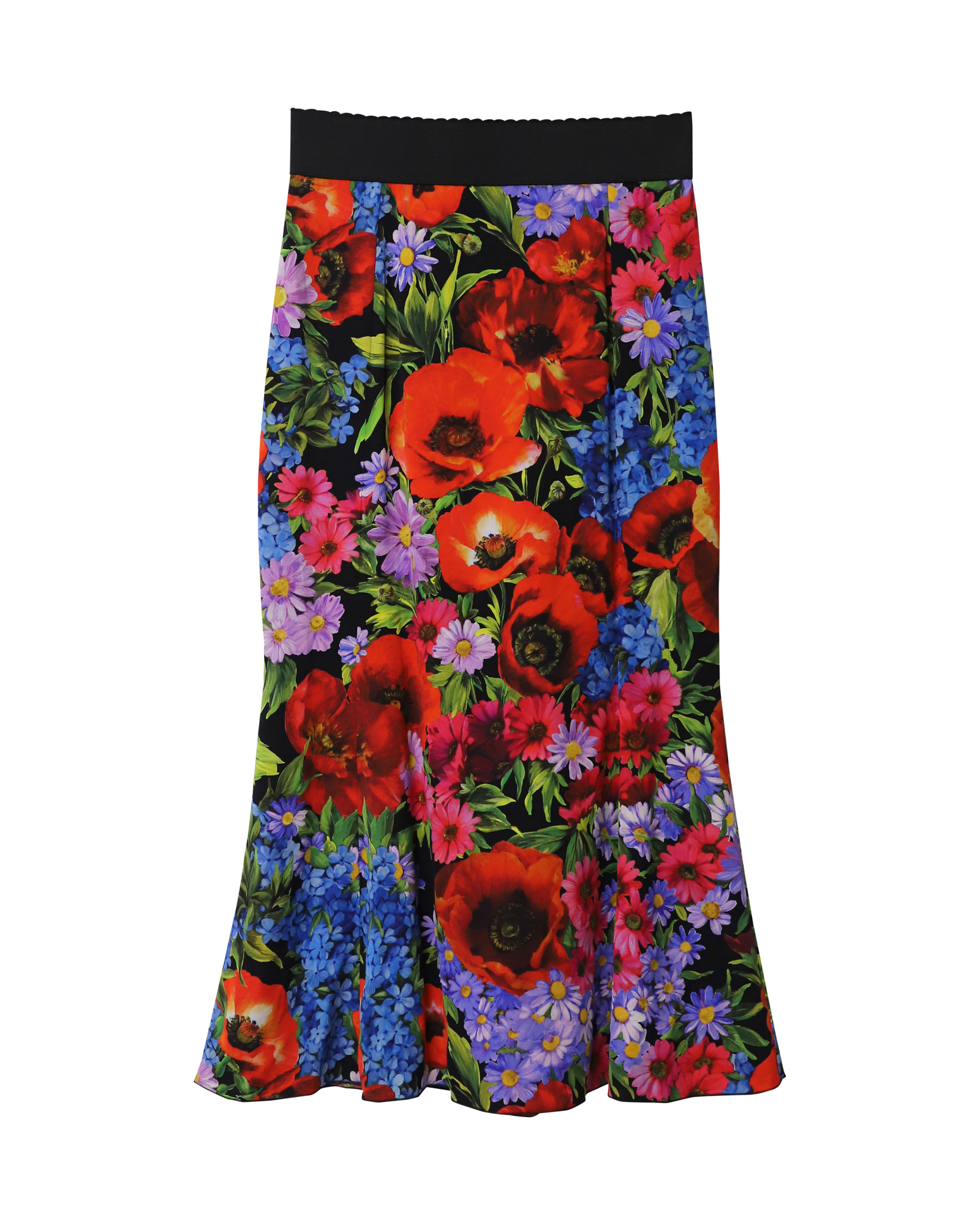 Preowned Dolce  Gabbana Floral Silk Midi Skirt Size XS floral print