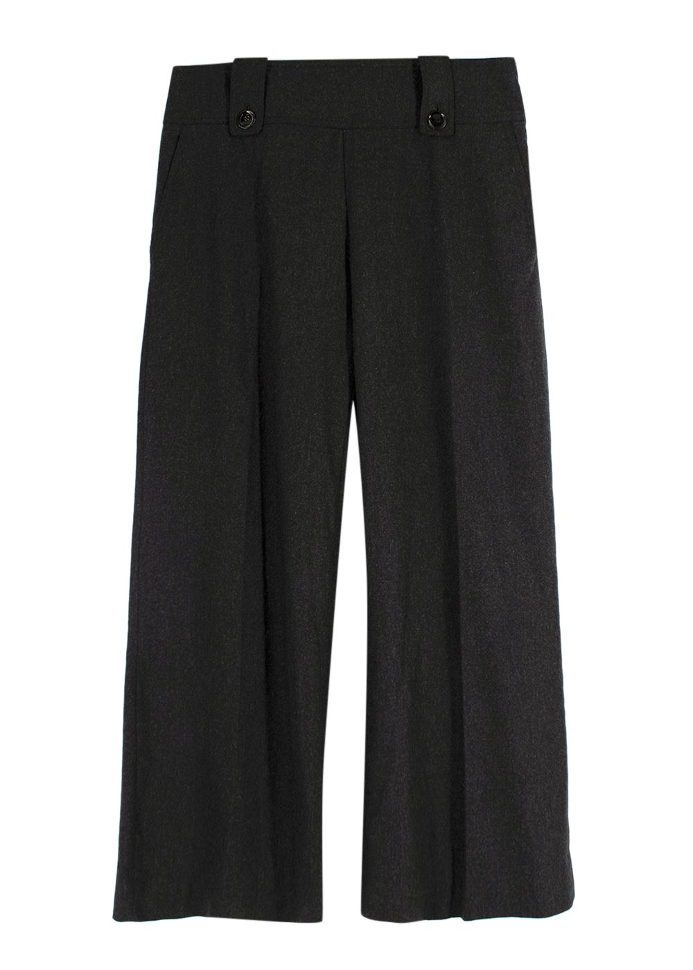 Preowned Burberry Grey Wool Blend Tailored Trousers Size M