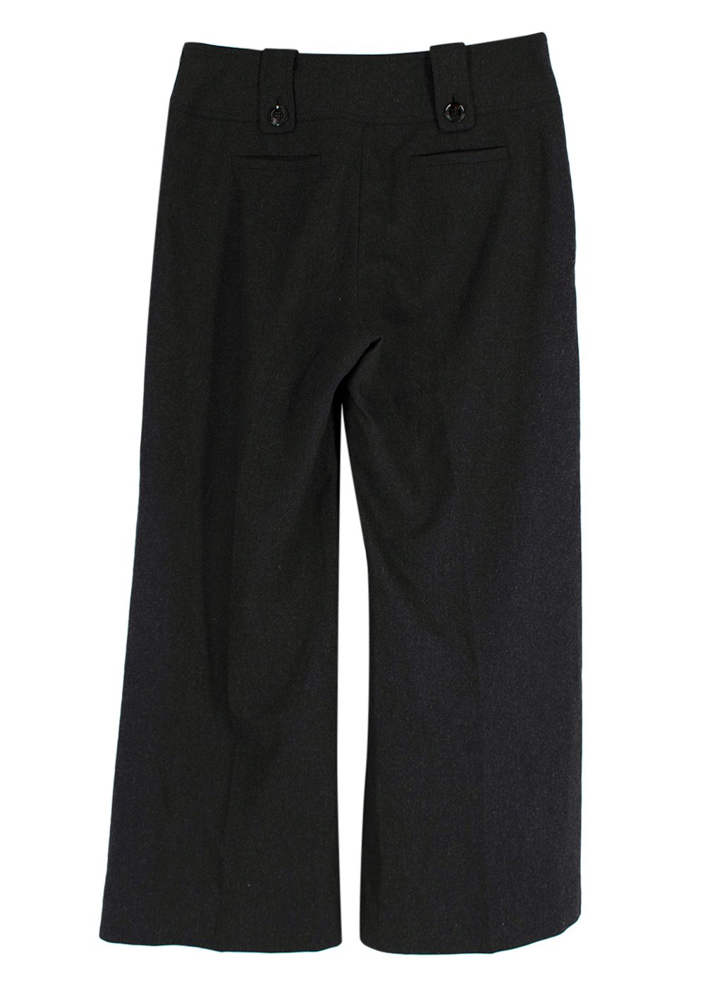 Preowned Burberry Grey Wool Blend Tailored Trousers Size M