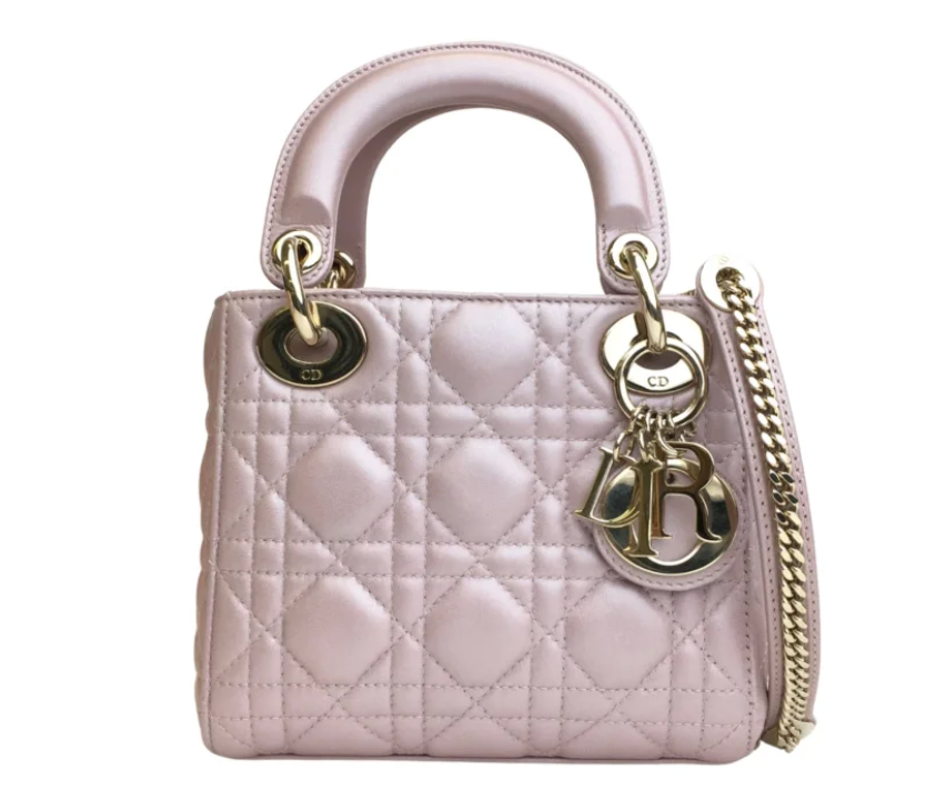 Pearlescent Pink Mini Lady Dior GHW