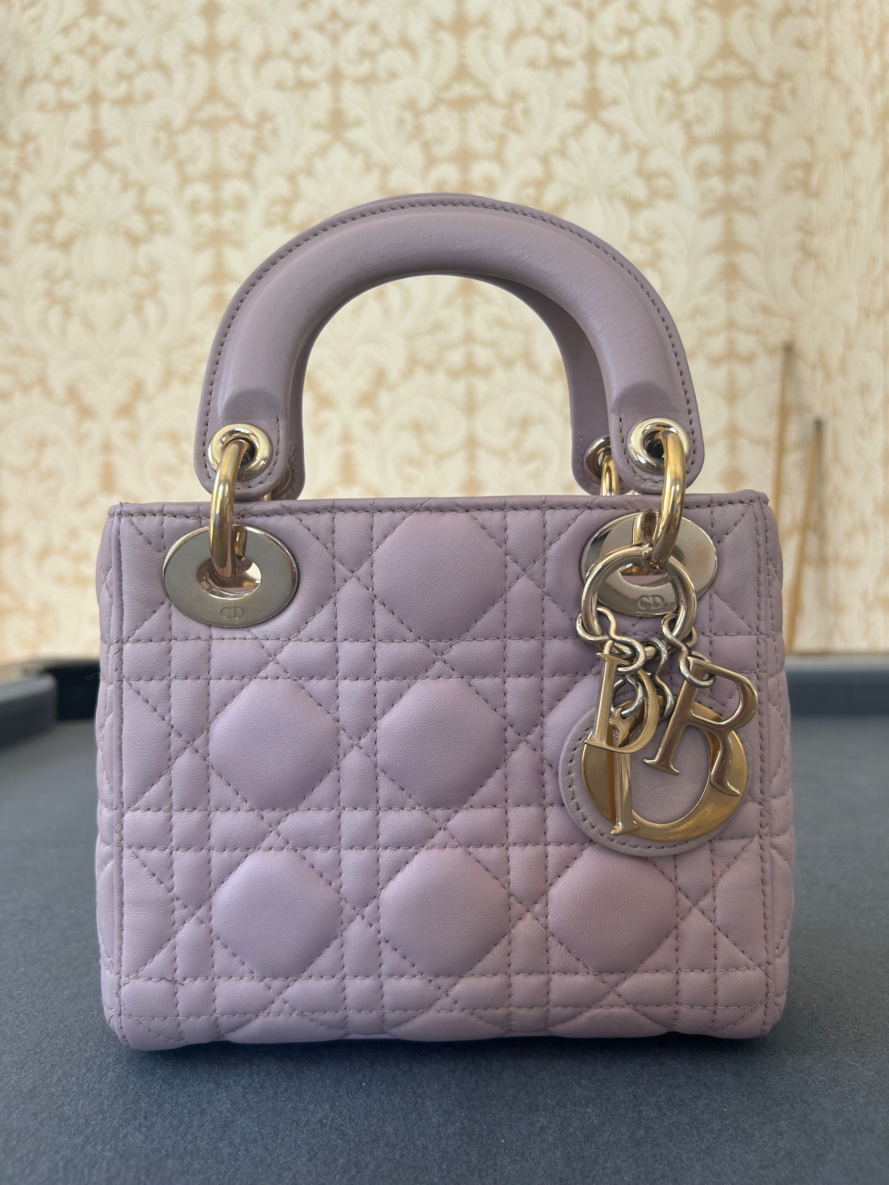 Pearlescent Pink Mini Lady Dior GHW