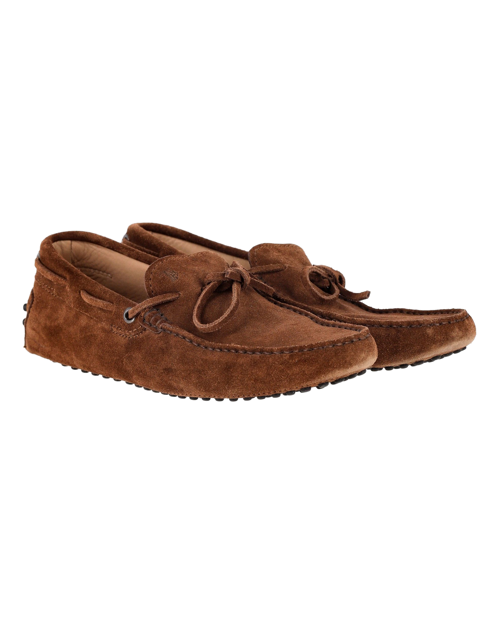 Men's Preowned Tod's Brown Suede Gommino Driving Shoes Size XXS