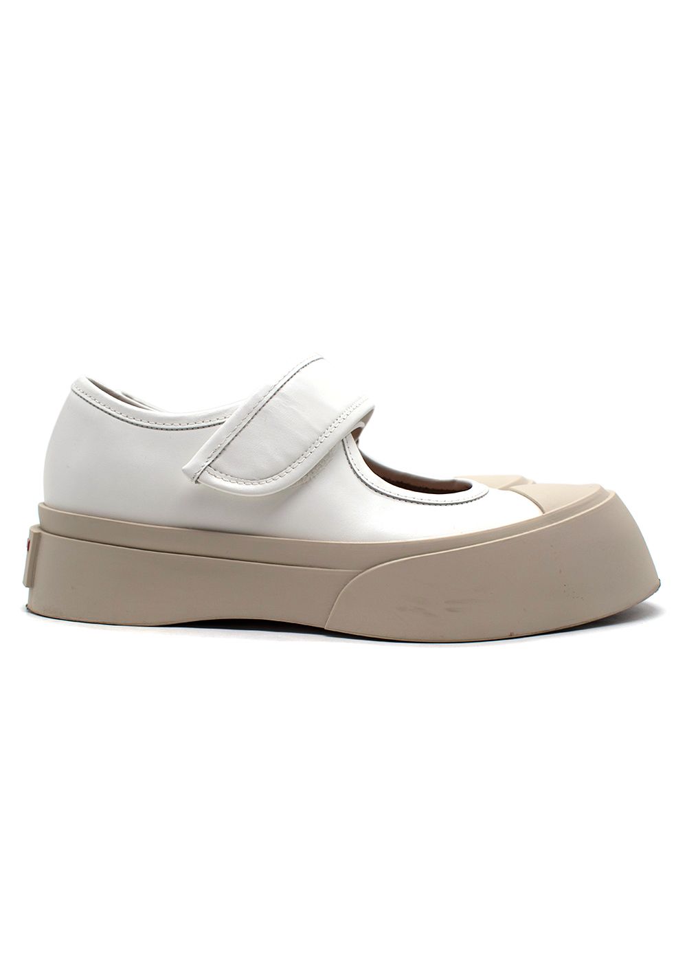 Preowned Marnie Cream Nappa Pablo Mary Jane Shoes Size 39 calf leather