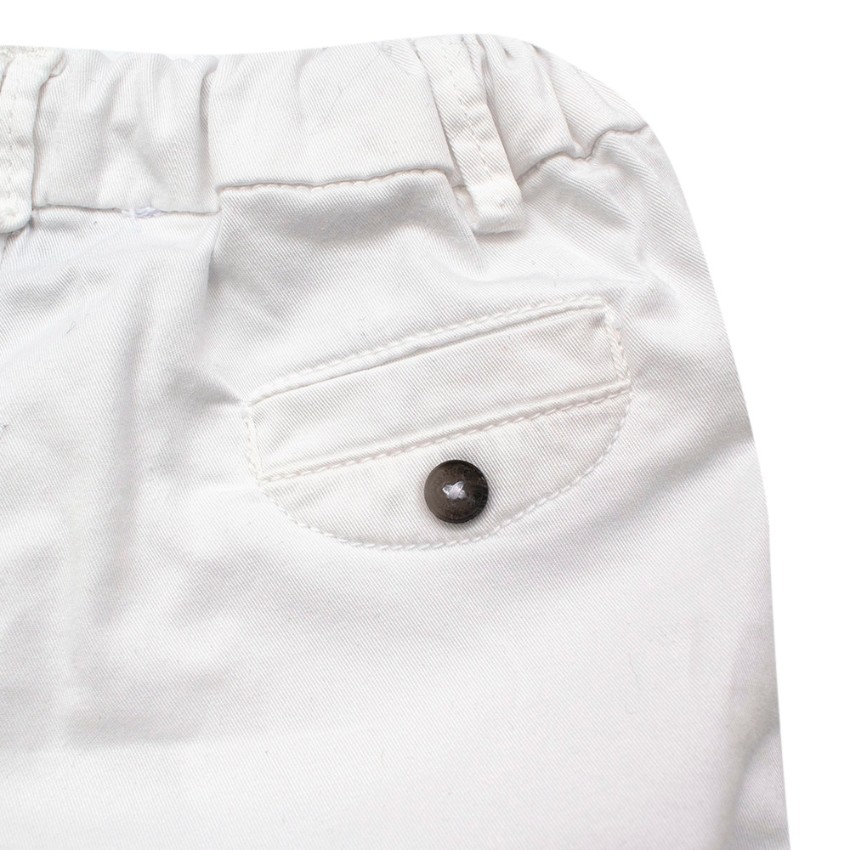 Tartine et Chocolat Baby Boys White Bermuda Shorts Size 12-18 Months cotton