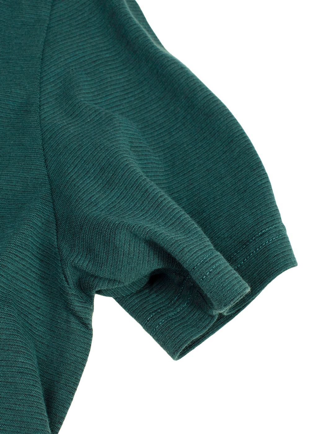 Loro Piana Teal Ribbed Cotton T-Shirt Size XS