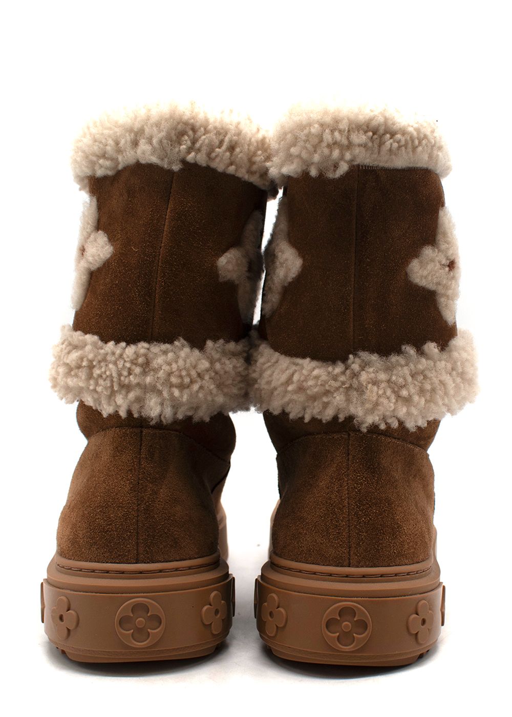 Louis Vuitton Tan Suede Snowdrop Boots Size 38 suede/shearling trims