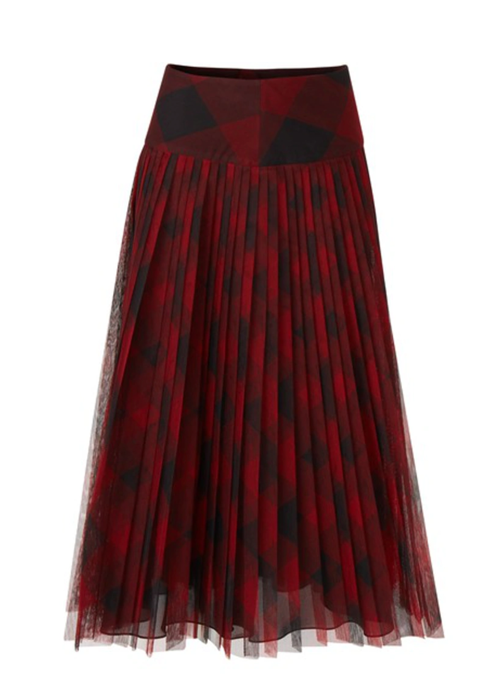 Preowned Dior Fantaisie Rouge pleated Midi Skirt Size XS Red silk