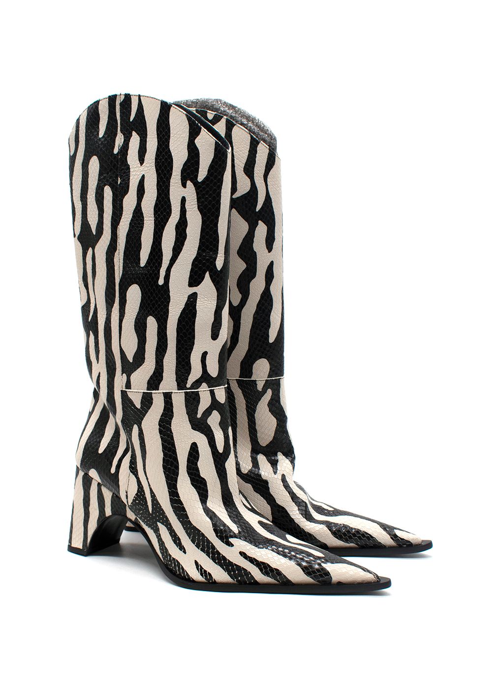 Coperni Zebra 85mm Bridge Boots Size 41 black / white leather