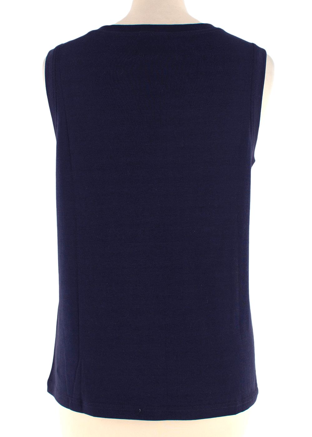 Hermes Indigo Cotton Tank Top Size L