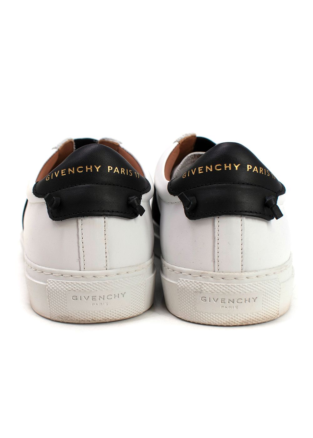 Preowned Givenchy Skate Elastic Strap Urban Sneakers Size 37 White/Black leather