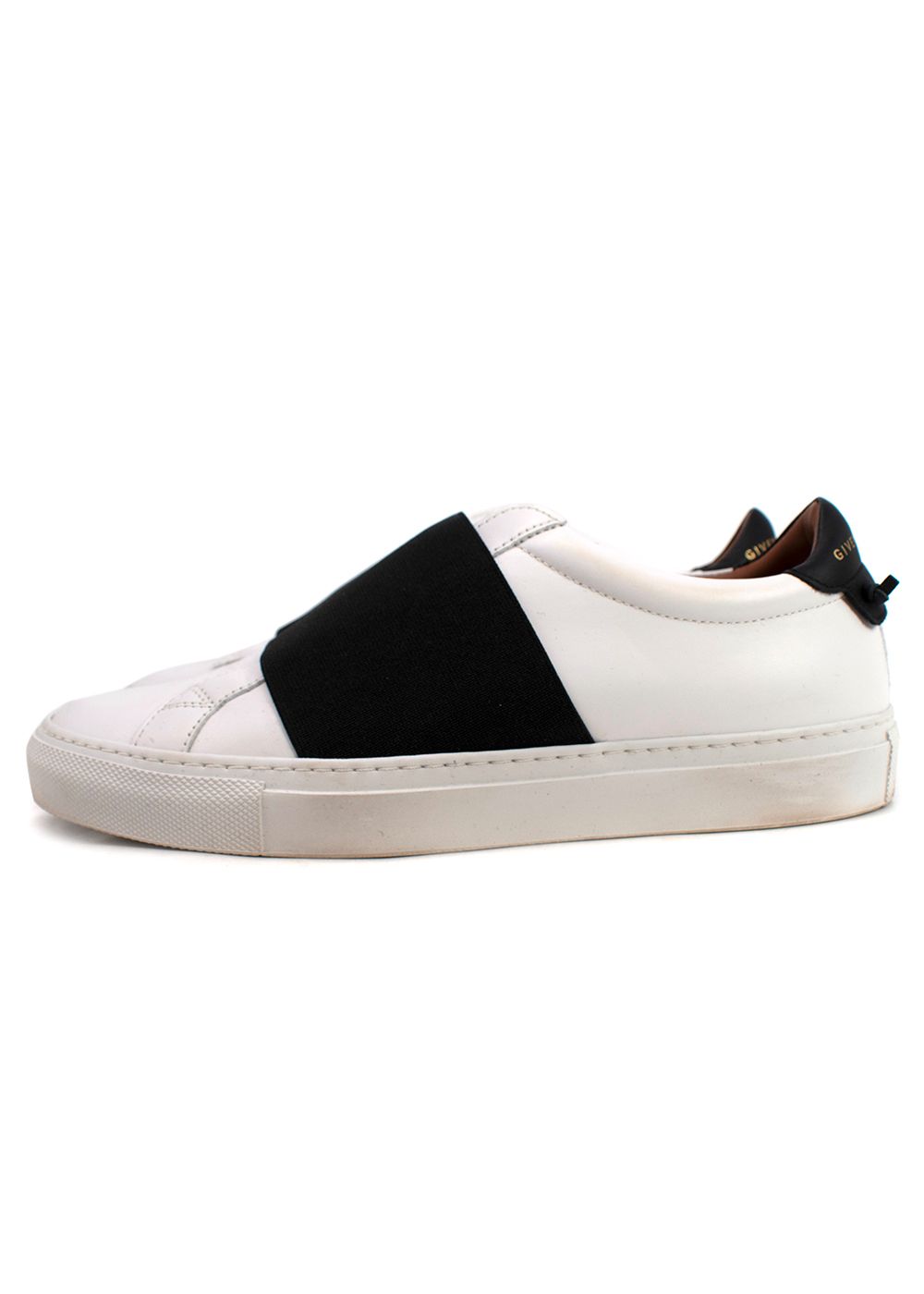 Preowned Givenchy Skate Elastic Strap Urban Sneakers Size 37 White/Black leather