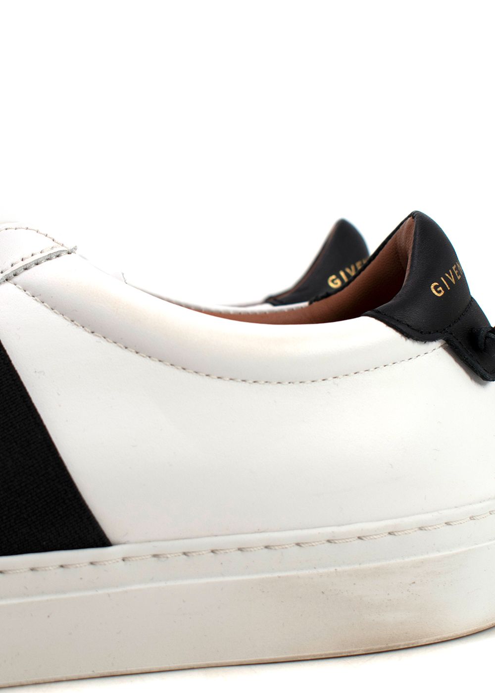 Preowned Givenchy Skate Elastic Strap Urban Sneakers Size 37 White/Black leather