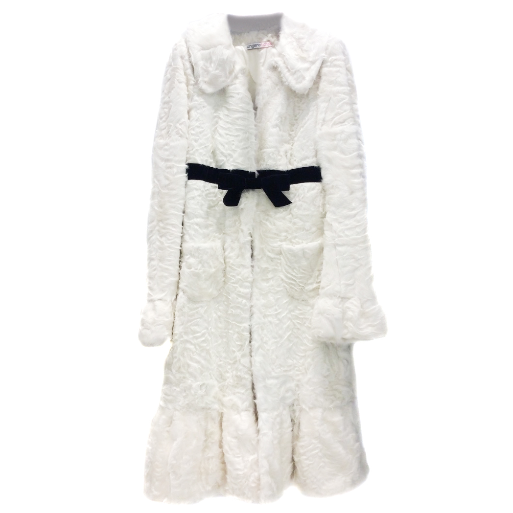 Ungaro Fur Coat Size S White