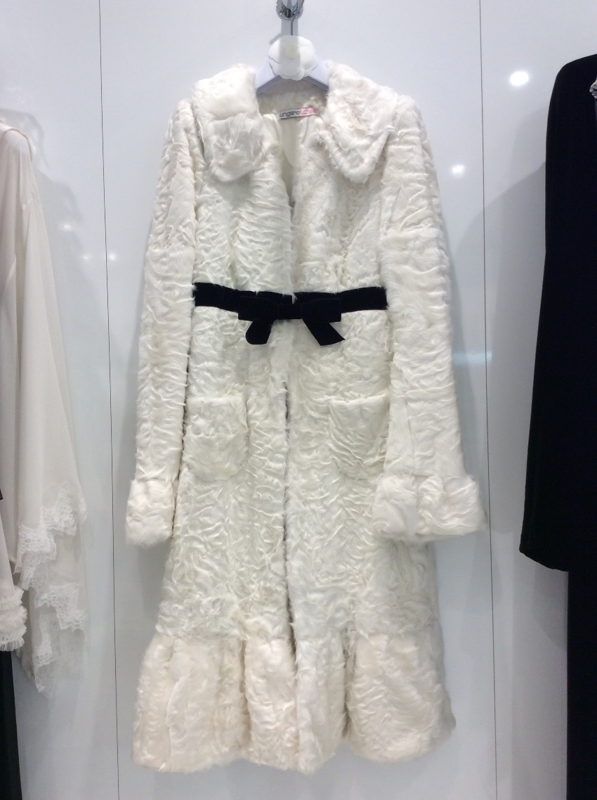 Ungaro Fur Coat Size S White