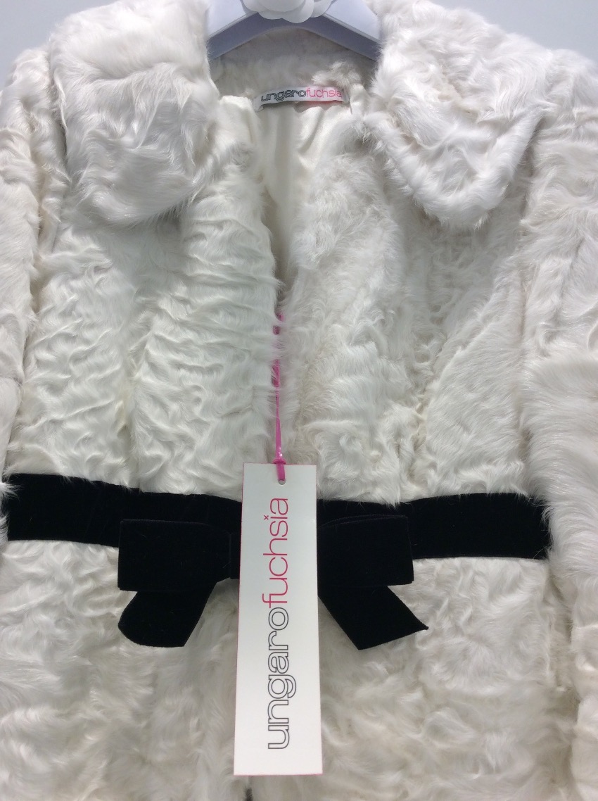 Ungaro Fur Coat Size S White