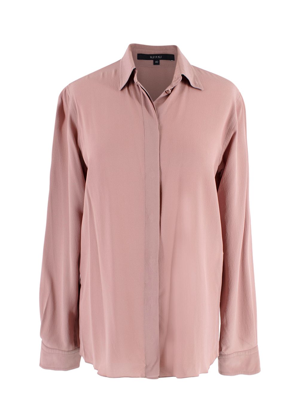 Preowned Gucci Dusky Pink Silk Blouse Size XS Dusty pink