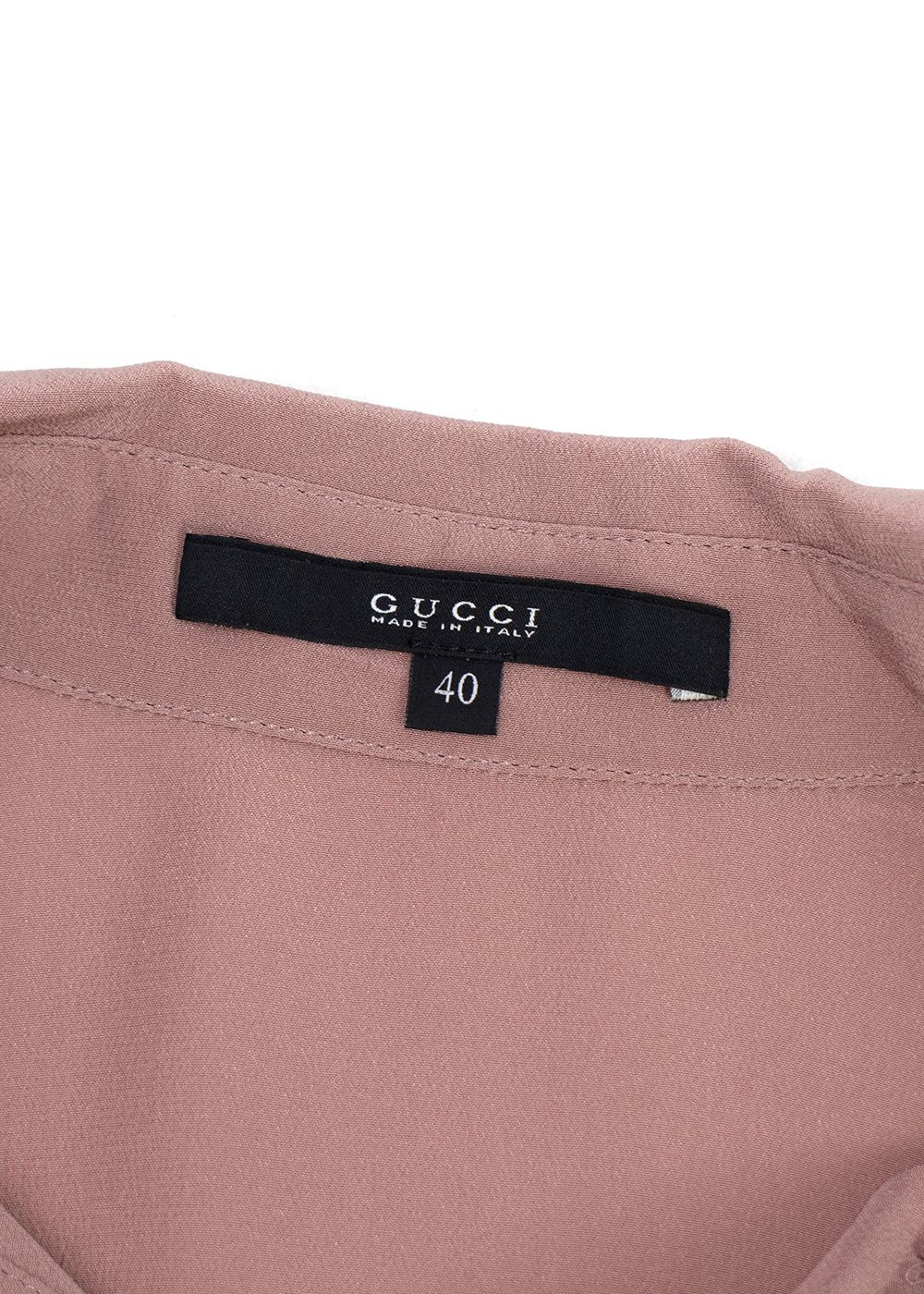 Preowned Gucci Dusky Pink Silk Blouse Size XS Dusty pink