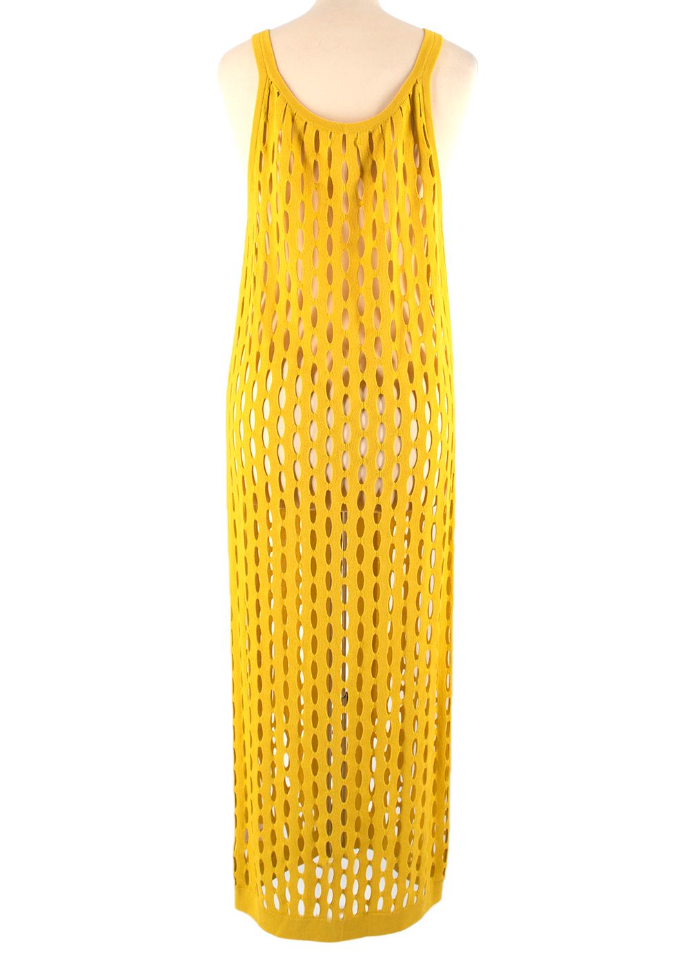 Marni Yellow Fishnet Cotton Coverup Dress Size S