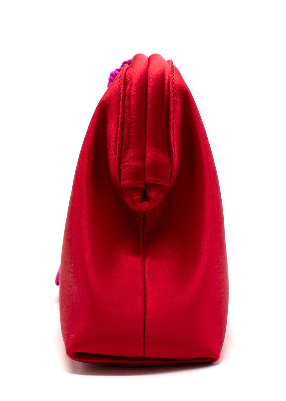 Serena Uziyel Red and Pink Silk Clutch silk/satin