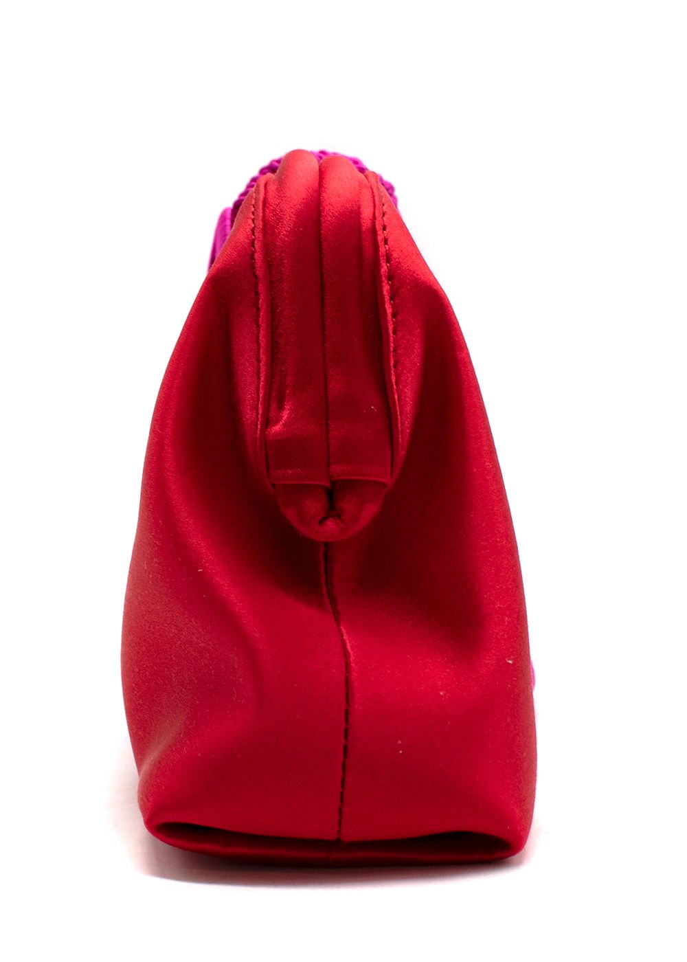 Serena Uziyel Red and Pink Silk Clutch silk/satin