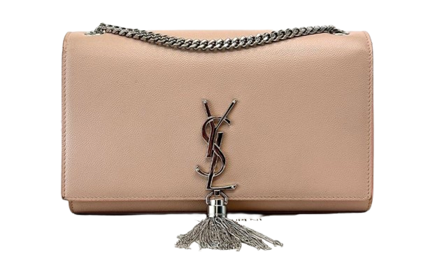 Preowned Saint Laurent Pink Kate Tassel Wallet on Chain leather