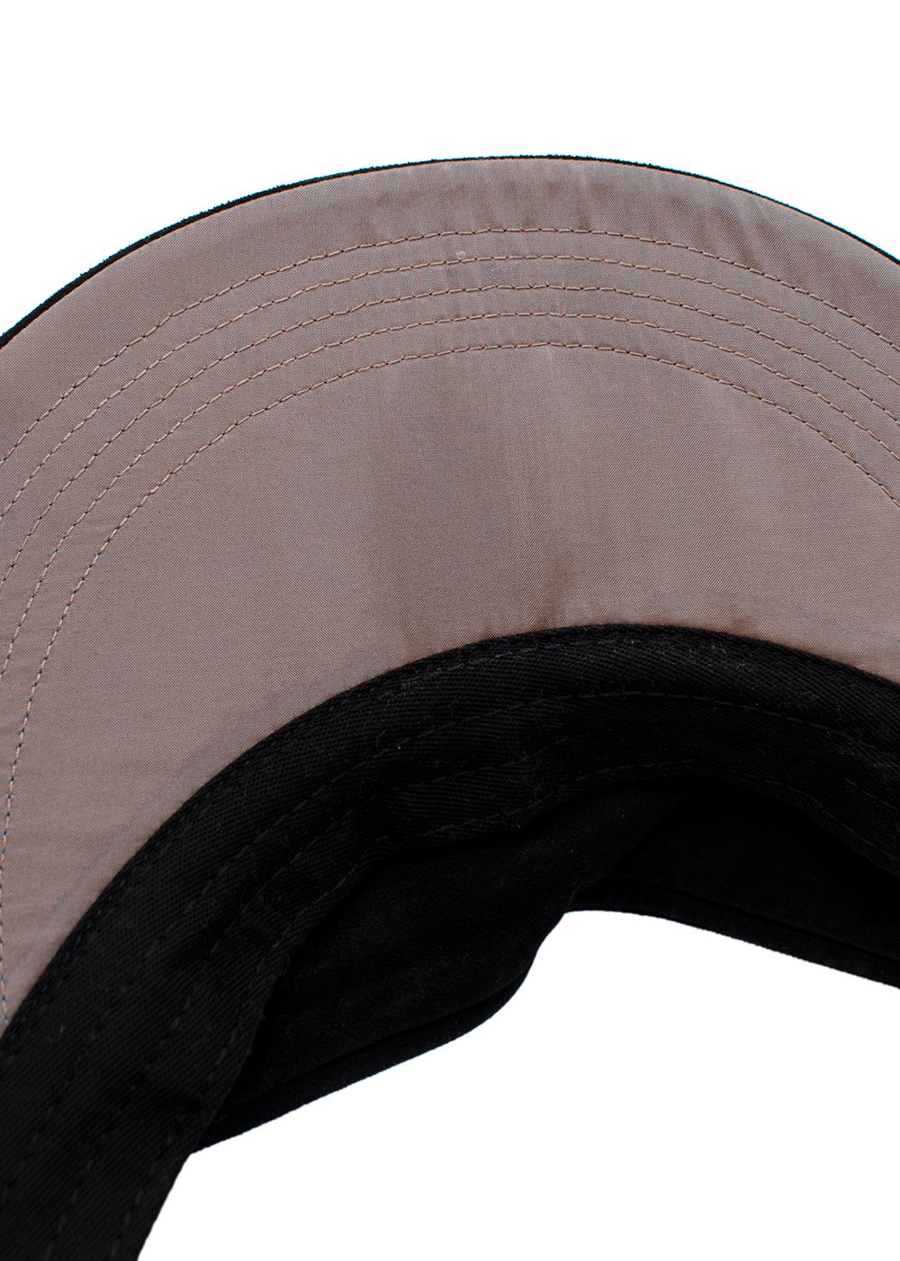 Men's Preowned Fear of God Black Suede Visor Cap leather