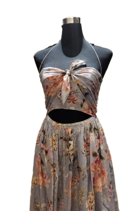 Preowned Zimmermann Floral Bustier Maxi Dress Size S Multi cotton