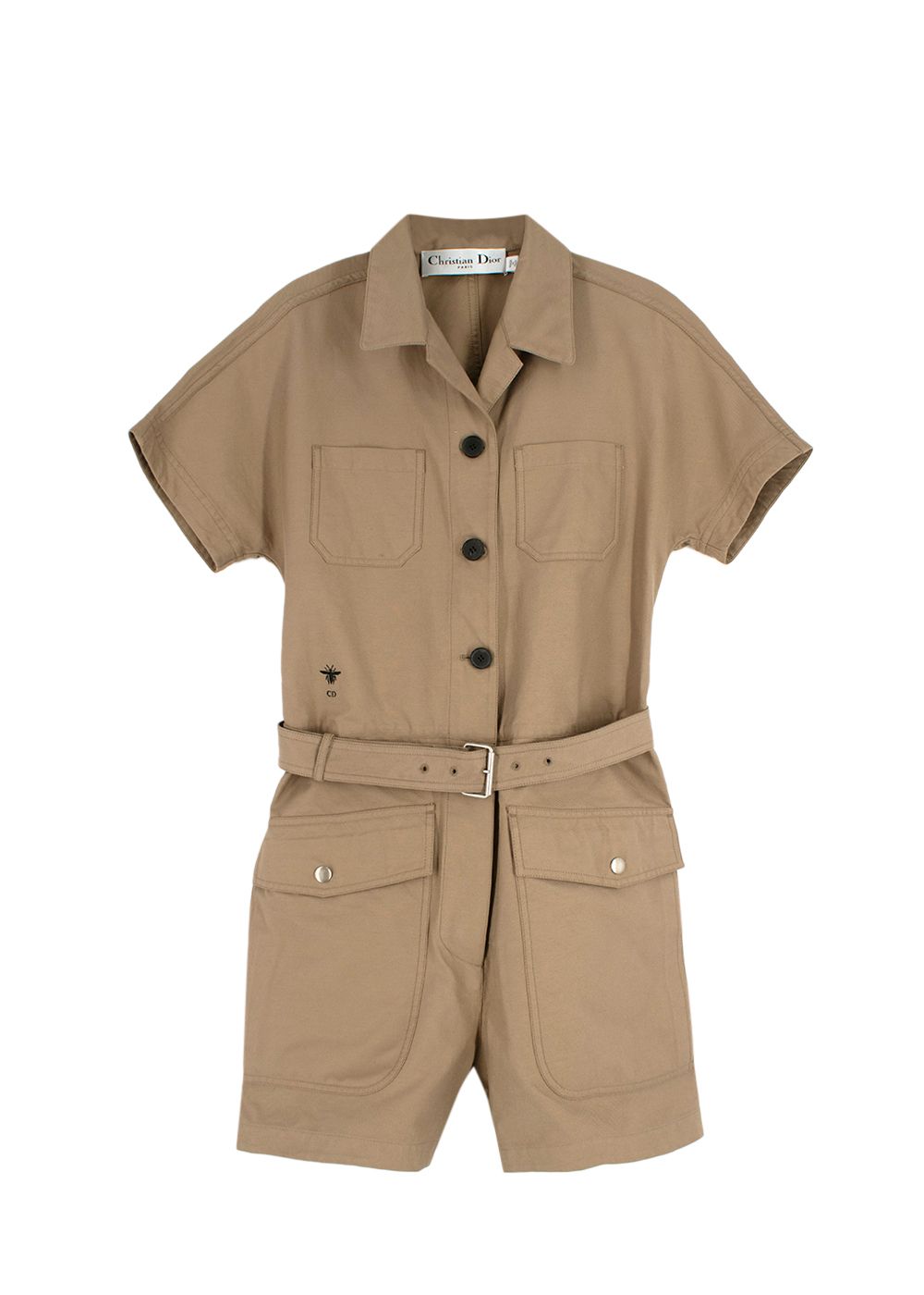 Dior Brown Cotton Playsuit Size XS