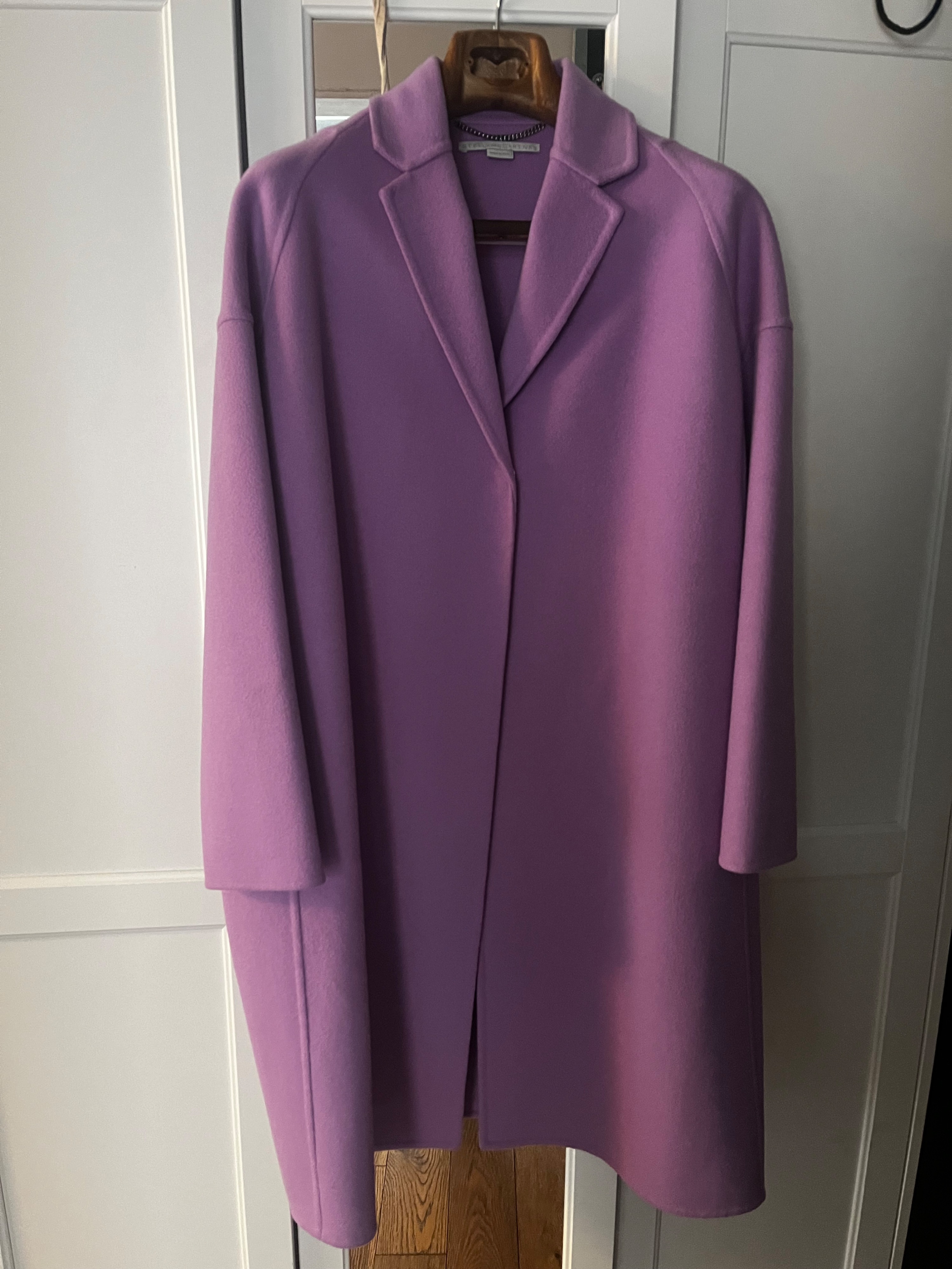 Preowned Stella McCartney Purple Wool Overcoat Size L Lilac