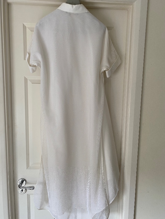 Preowned Lena Lumelsky White Cotton Demi Shirt Dress Size M