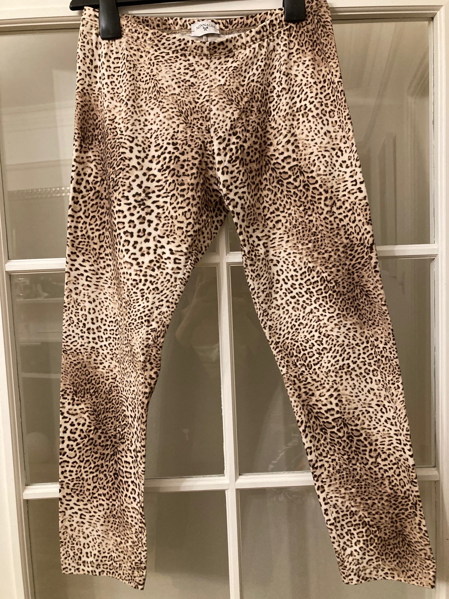 Boys Monnalisa Leopard Printed Leggings Size 10 Years + brown leopard cotton/elastan