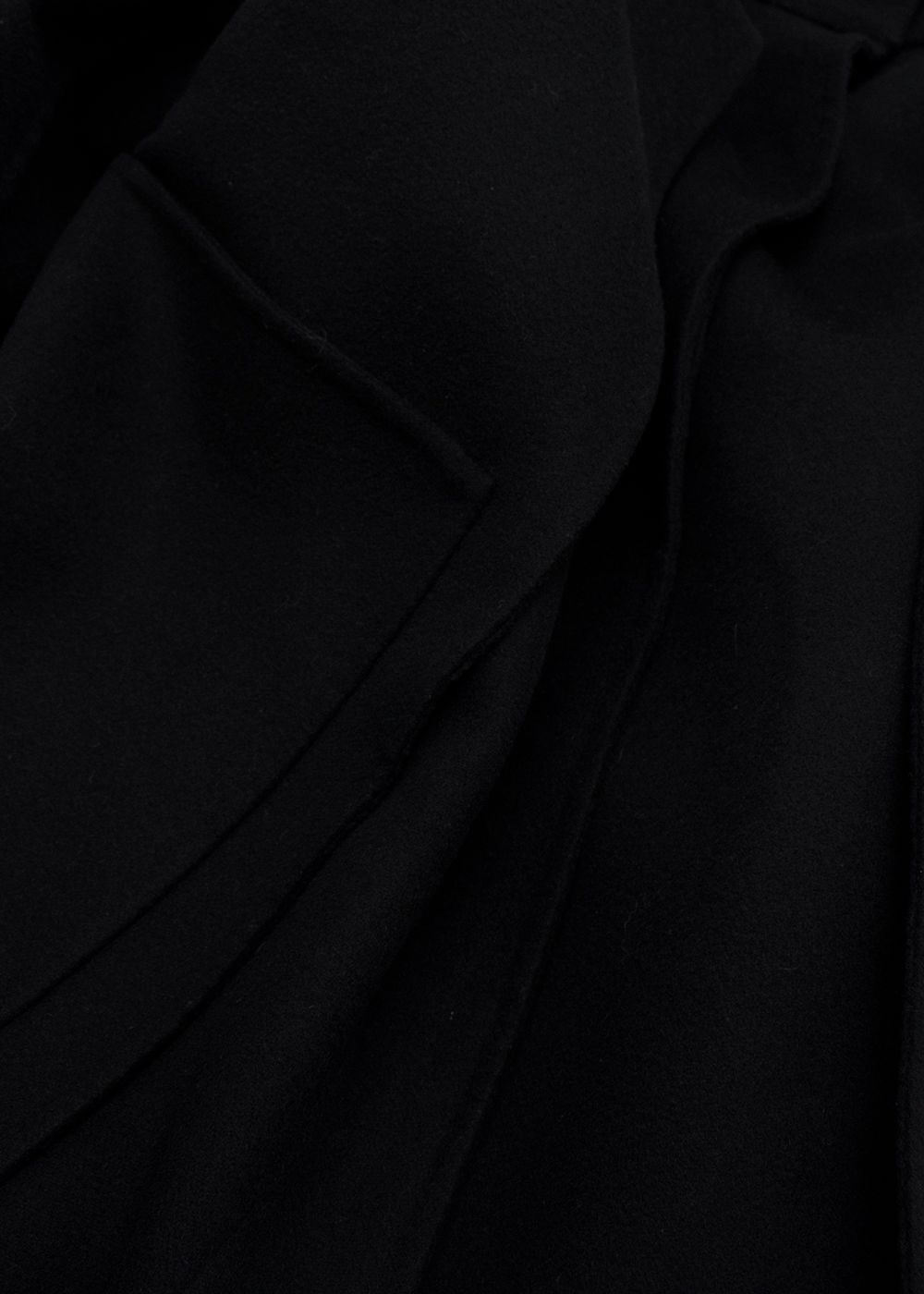 Preowned FFORME Black Wei Layered Wool Maxi Coat Size XS