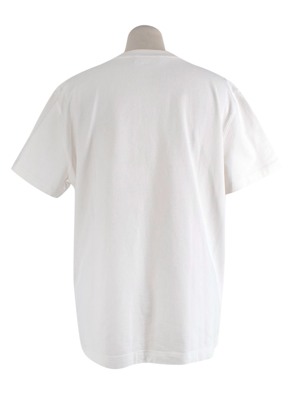 Preowned Calvin Klein 205W39NYC white cotton jersey embroidered T-shirt Size M