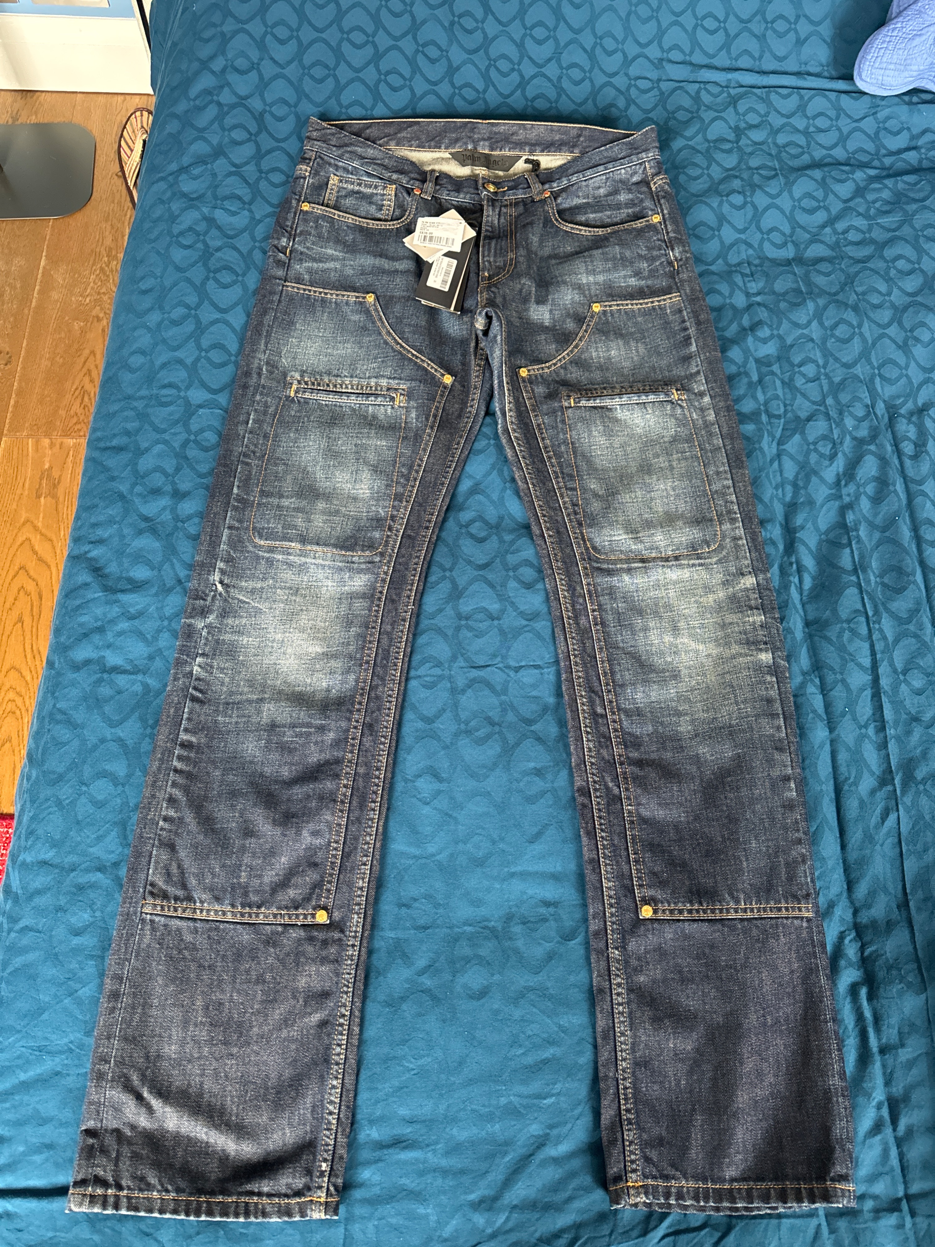 Palm Angels Blue Denim Jeans Size 32 Denim Blue cotton