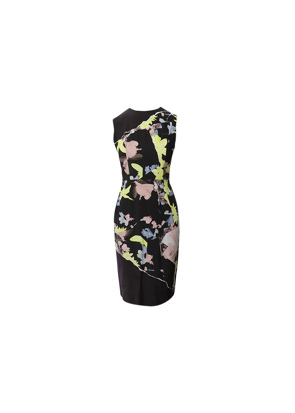 Preowned Erdem Multicolour floral silk sheath dress Size S multicolor