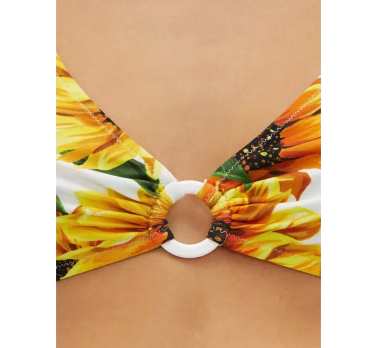 Dolce  Gabbana Sunflower Printed Two Piece Bikini Size S Yellow nylon/elastane