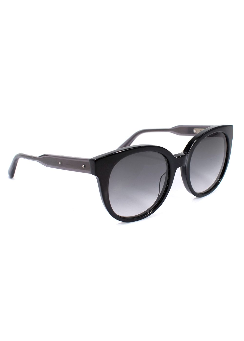 Bottega Veneta Black Round Lens Sunglasses