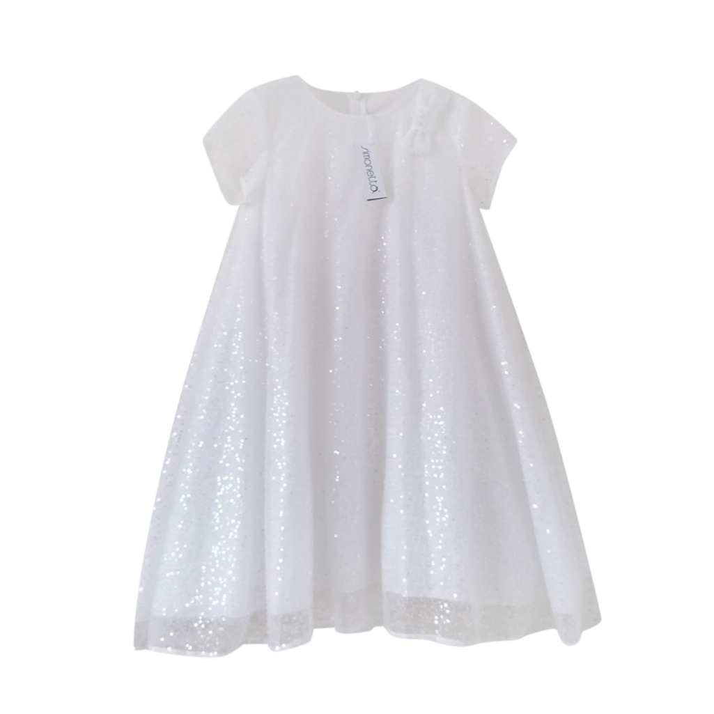 Boys Simonetta White Sequin Embellished Girls 10Y Dress Size 10 Years + mix fabric