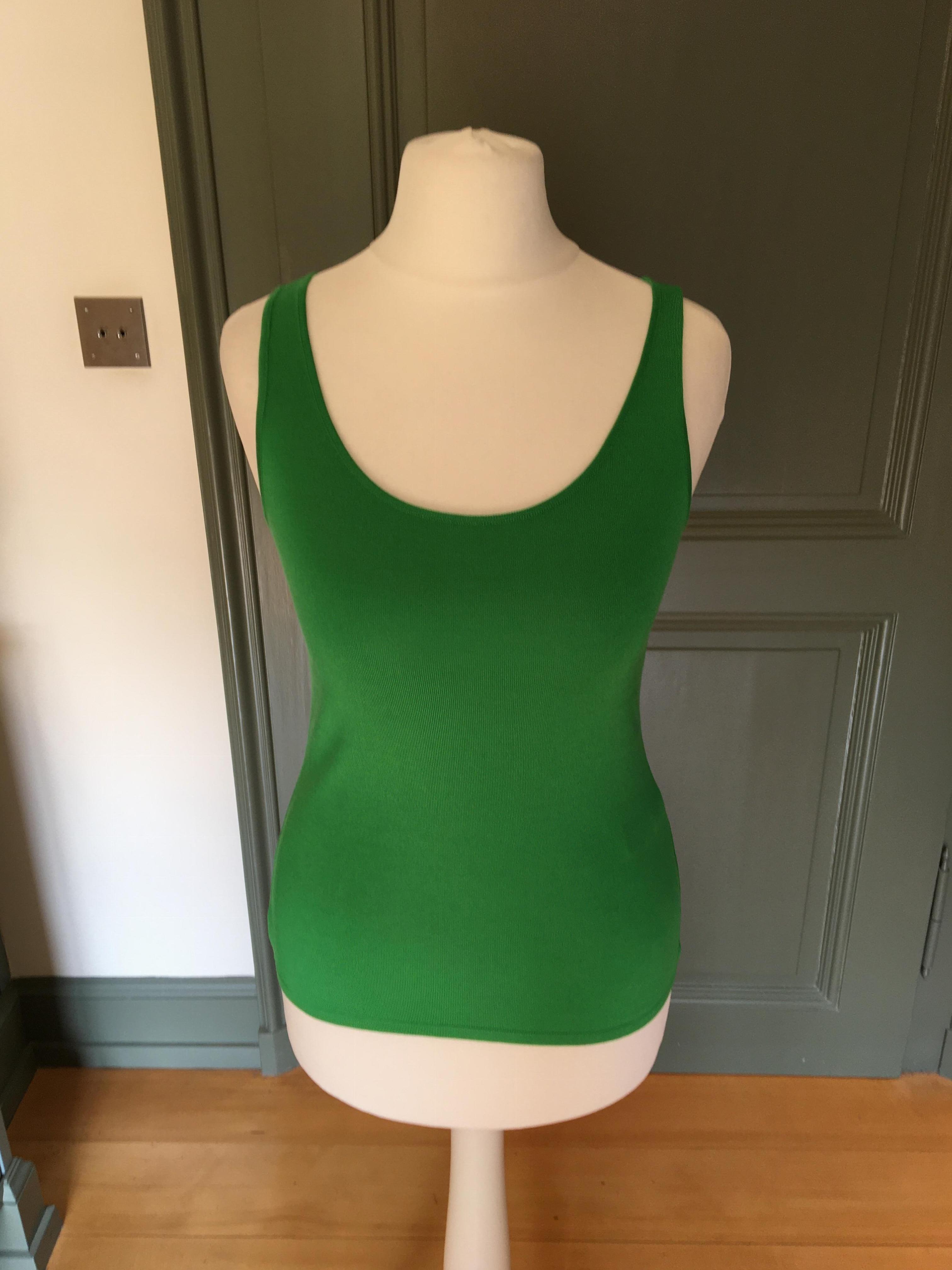 Ralph Lauren Collection Green Silk Vest Top Size XS