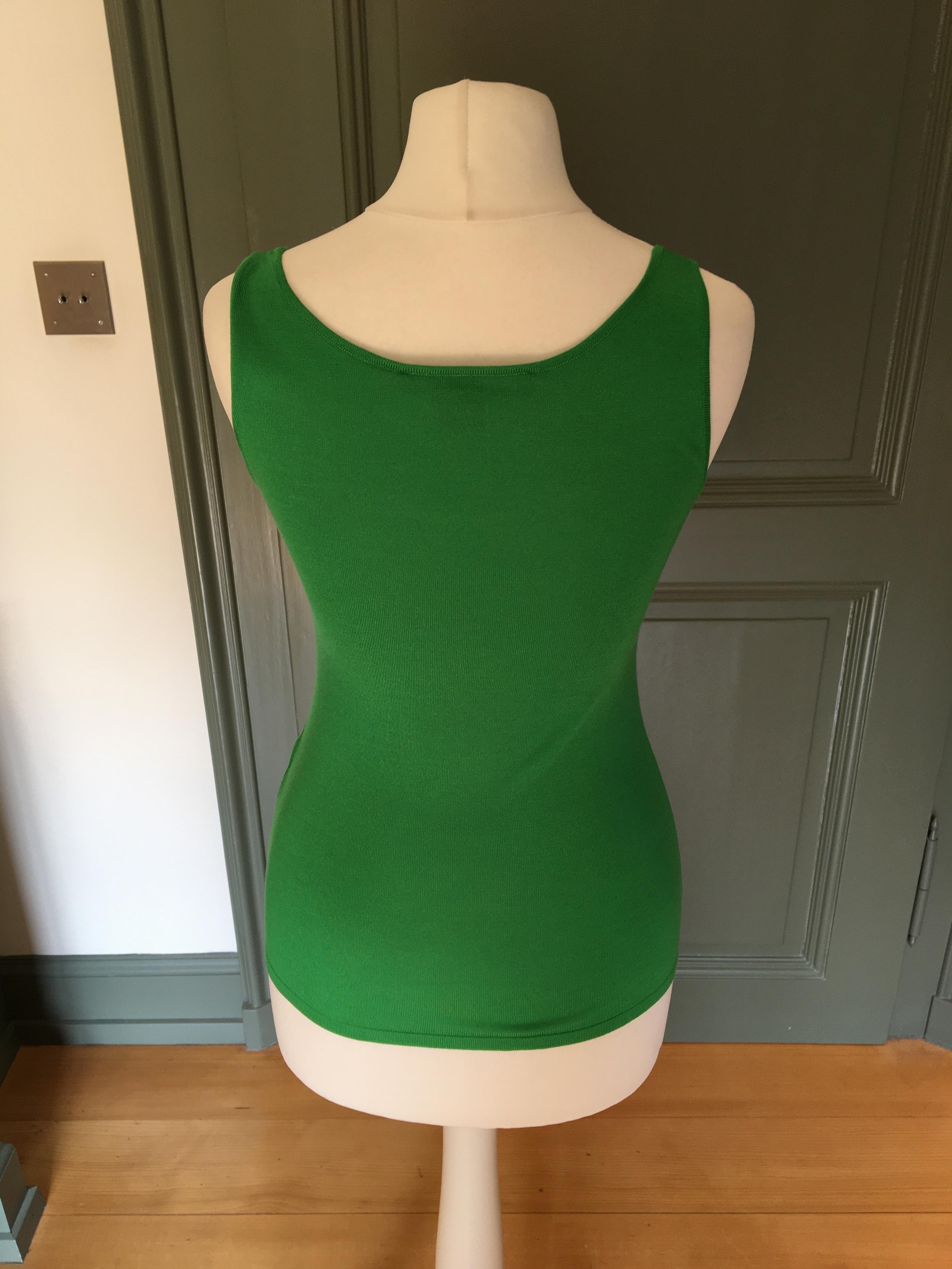 Ralph Lauren Collection Green Silk Vest Top Size XS