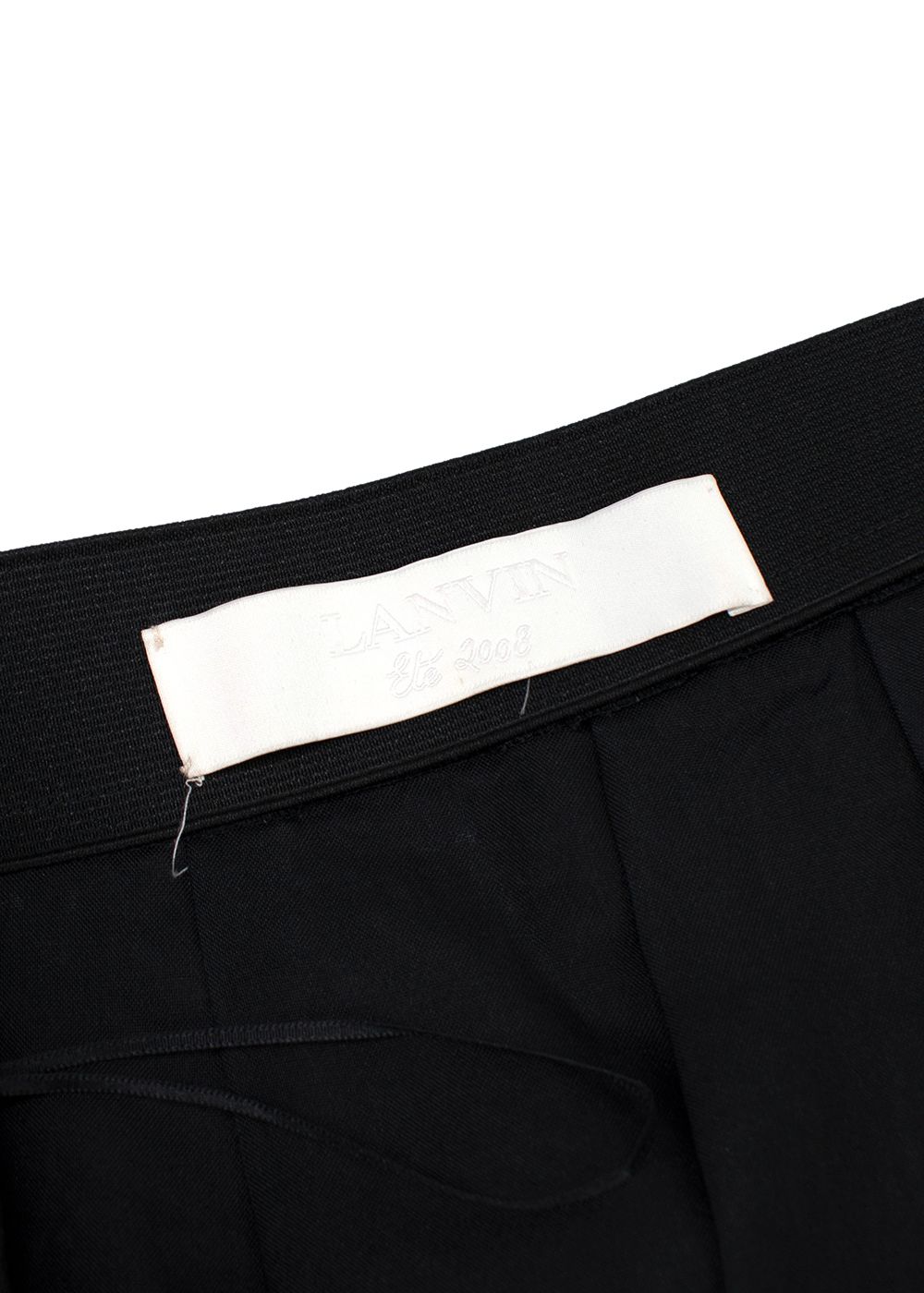 Lanvin Black Silk Midi Skirt Size S