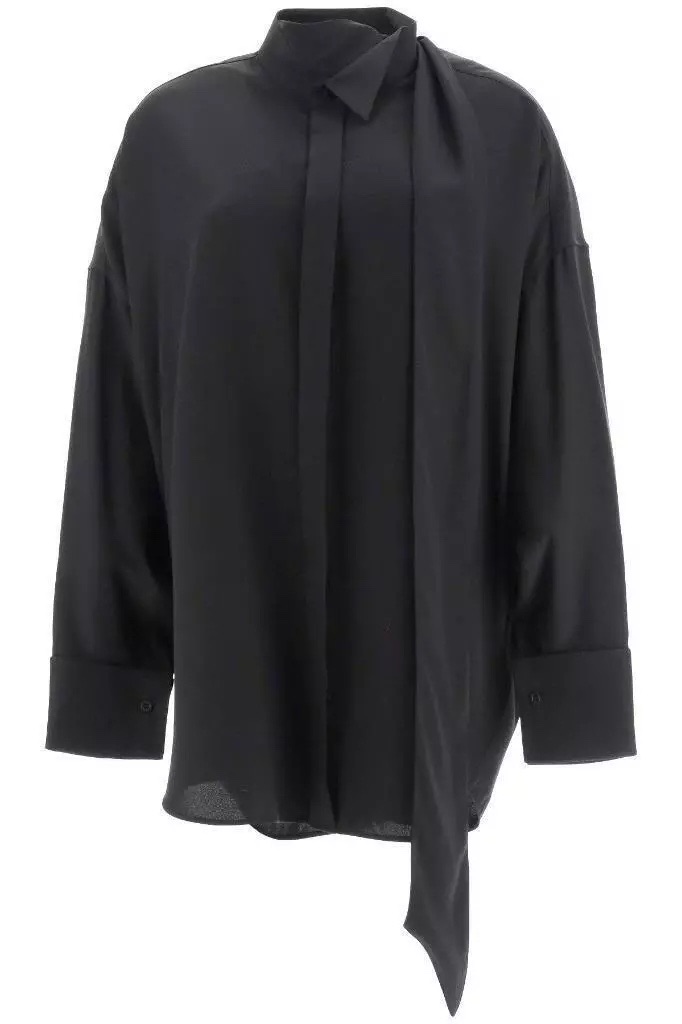 Balenciaga Oversized Black Tuxedo Shirt Size XS polyester