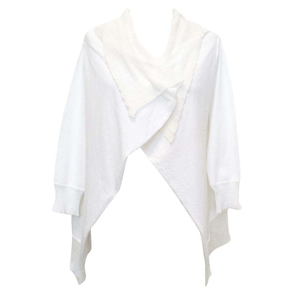 Preowned Liviana Conti White Open Front Cardigan Size S cotton