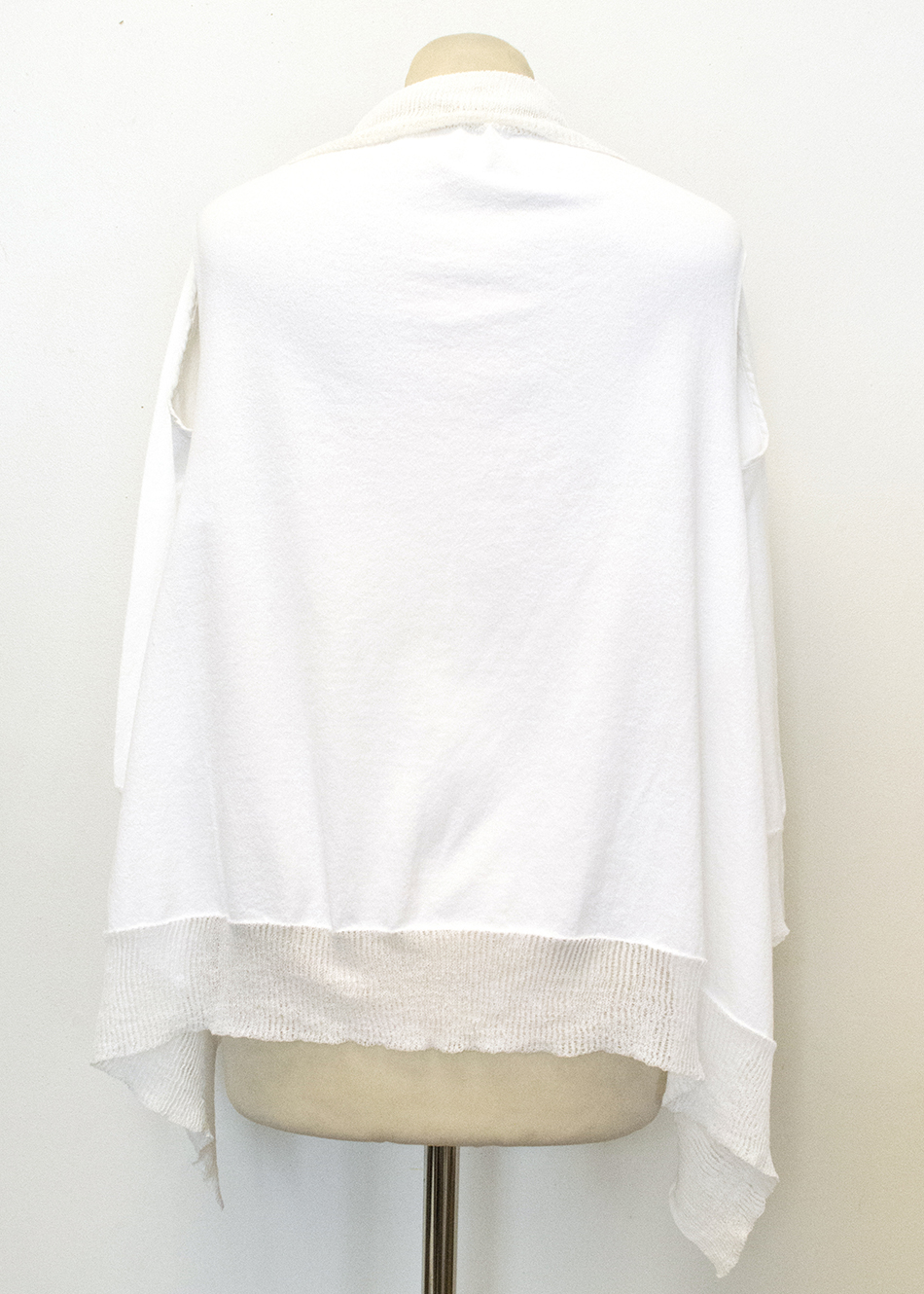 Preowned Liviana Conti White Open Front Cardigan Size S cotton