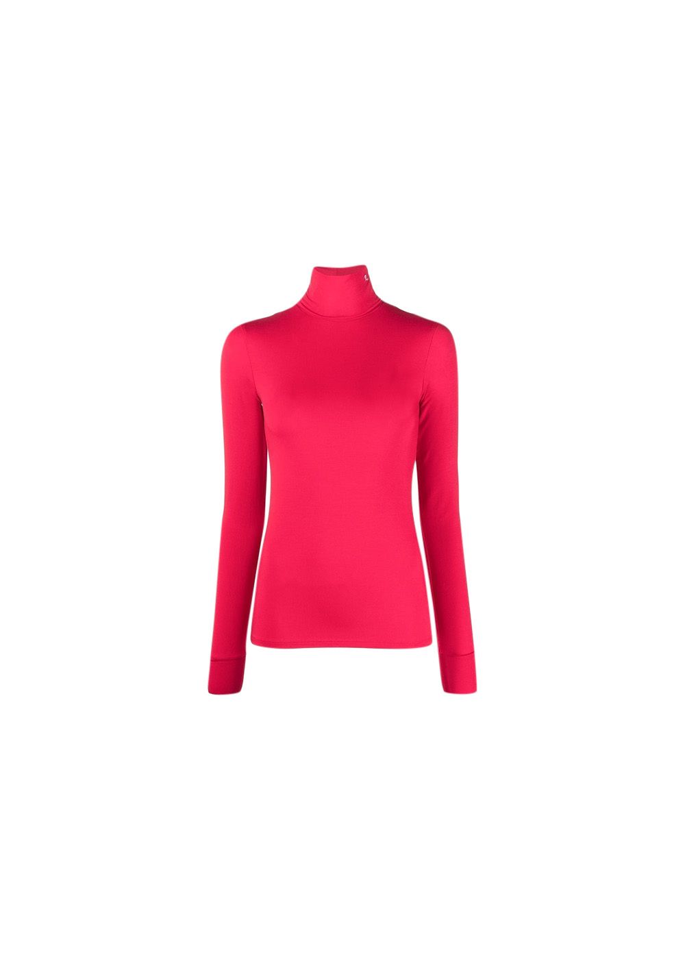 Preowned Raf Simons Cherry Jersey Roll Neck Top Size XS Red micromodal/elastane