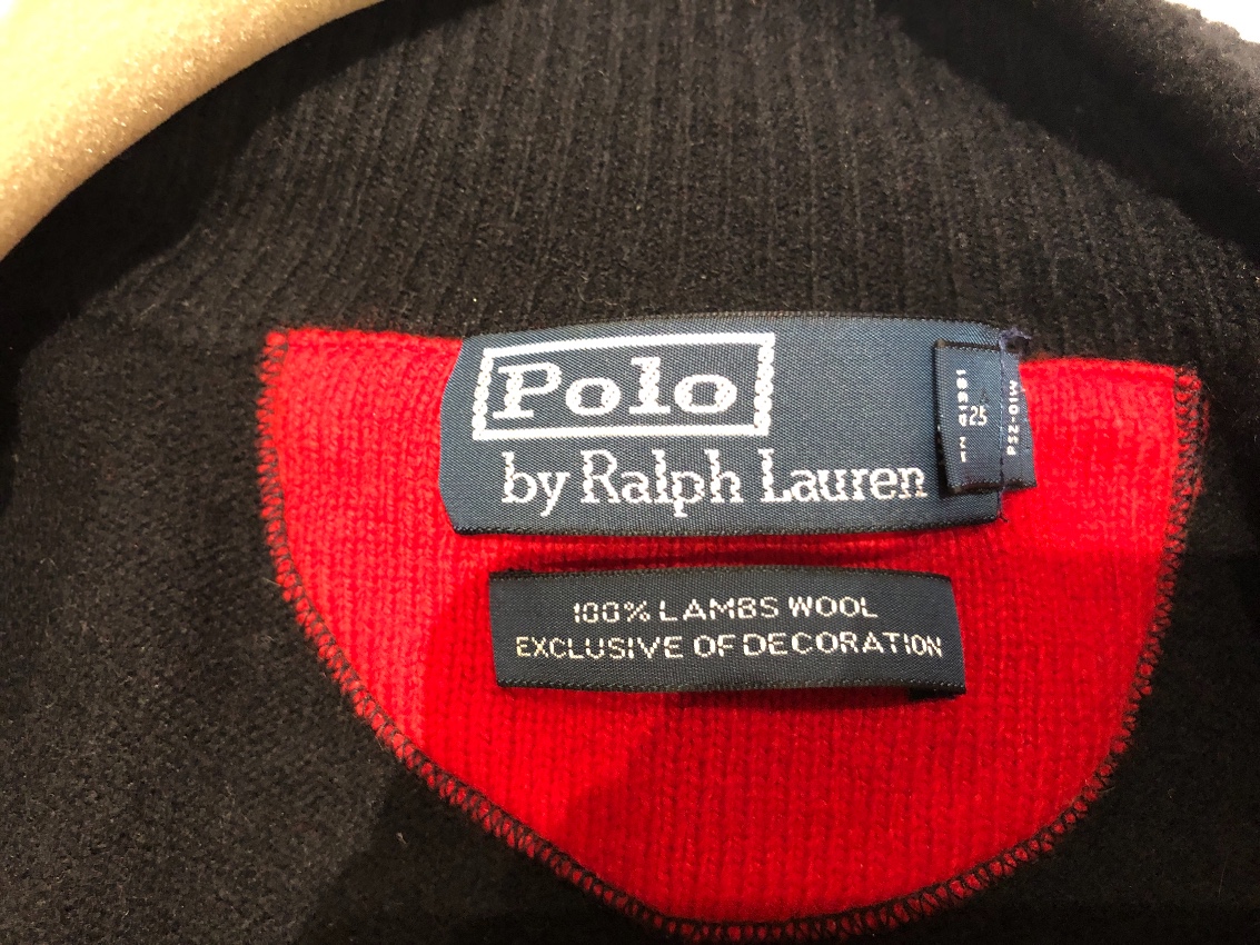 Preowned Polo Ralph Lauren Zip Front Wool Jacket Size L Blue