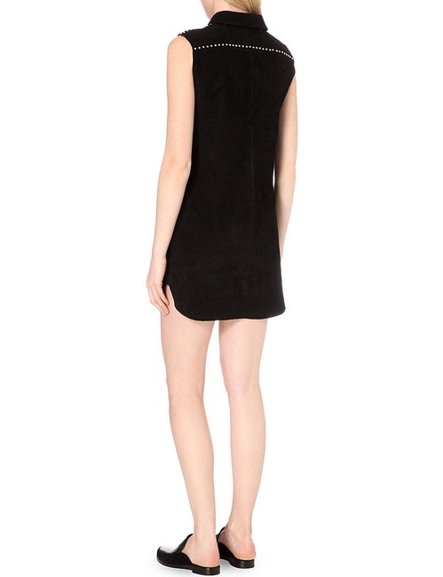 Preowned Maje Black Roller Suede Dress Size XS