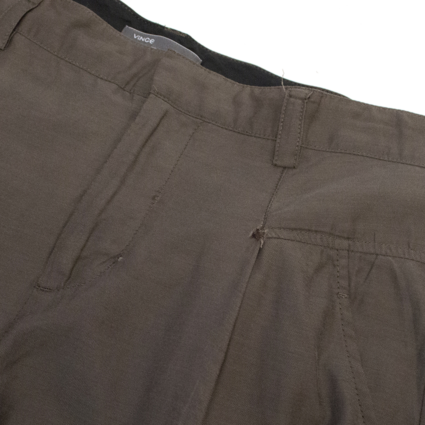 Preowned Vince Trousers Size XXS Tan/Brown cotton