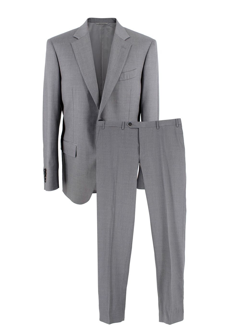 Men's Canali Grey Single-breasted Suit Size M other