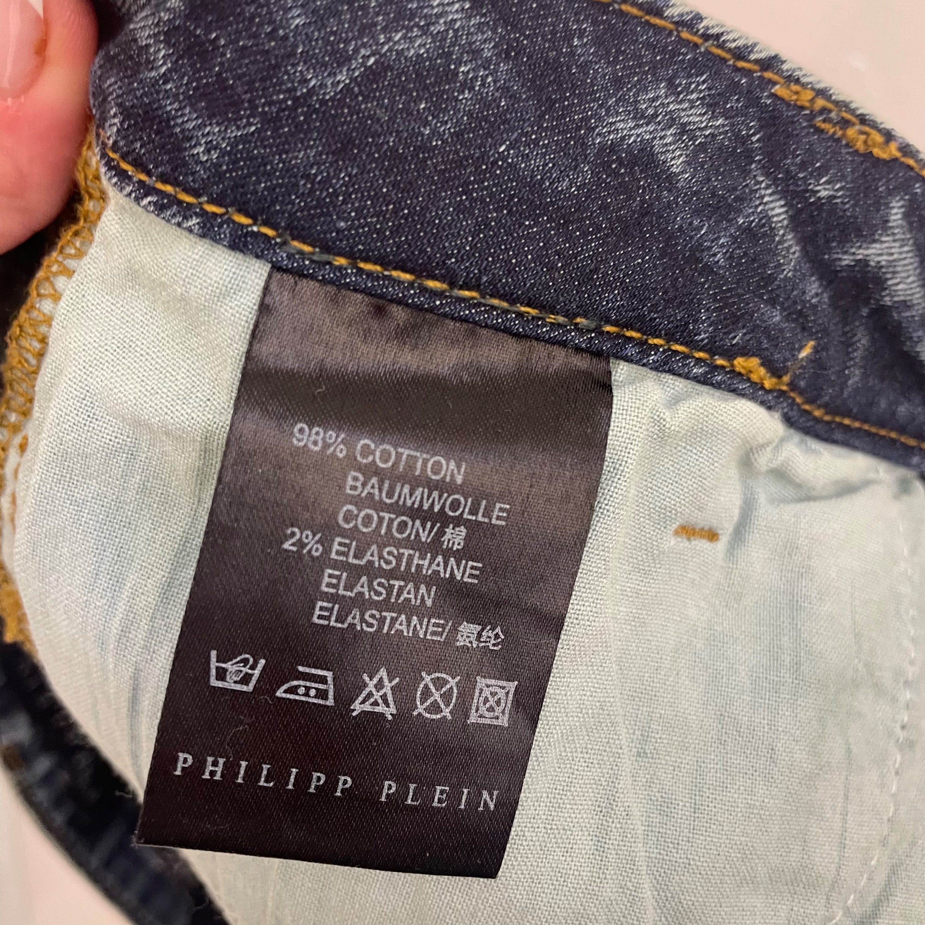 Philipp Plein Super Slim Fit Jeans Size 27/69 green cotton